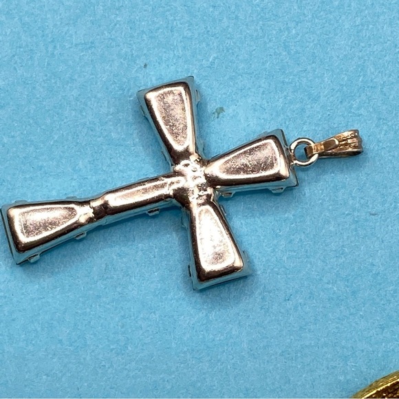 Butterfly Pendants Christian Cross Sparkling Rhinestones Lot of 3 - Picture 7 of 8